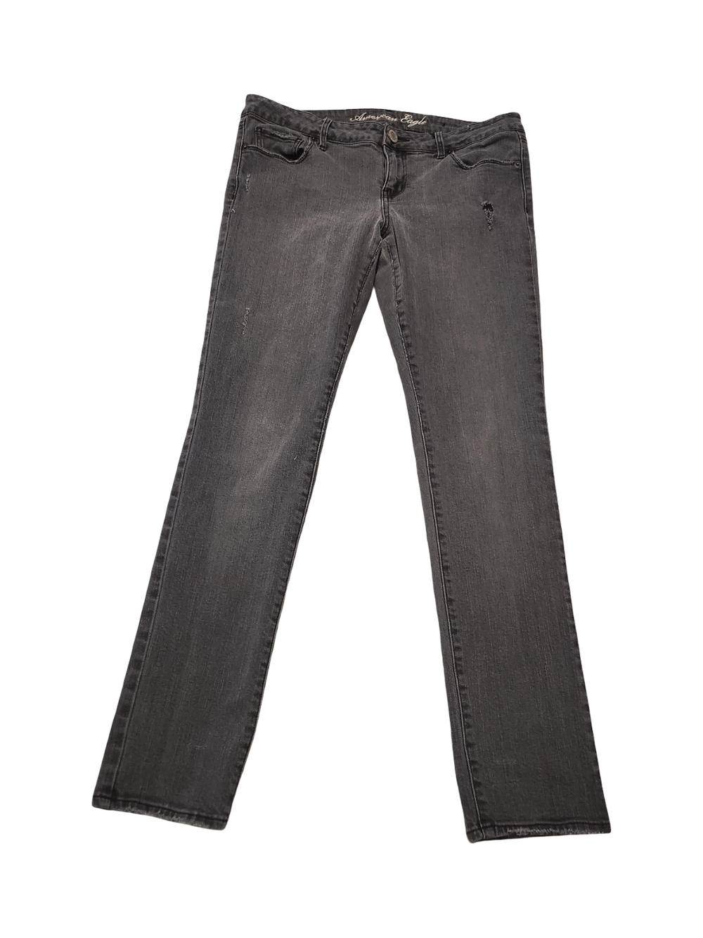American Eagle Outfitters Charcoal Straight-Leg Jeans